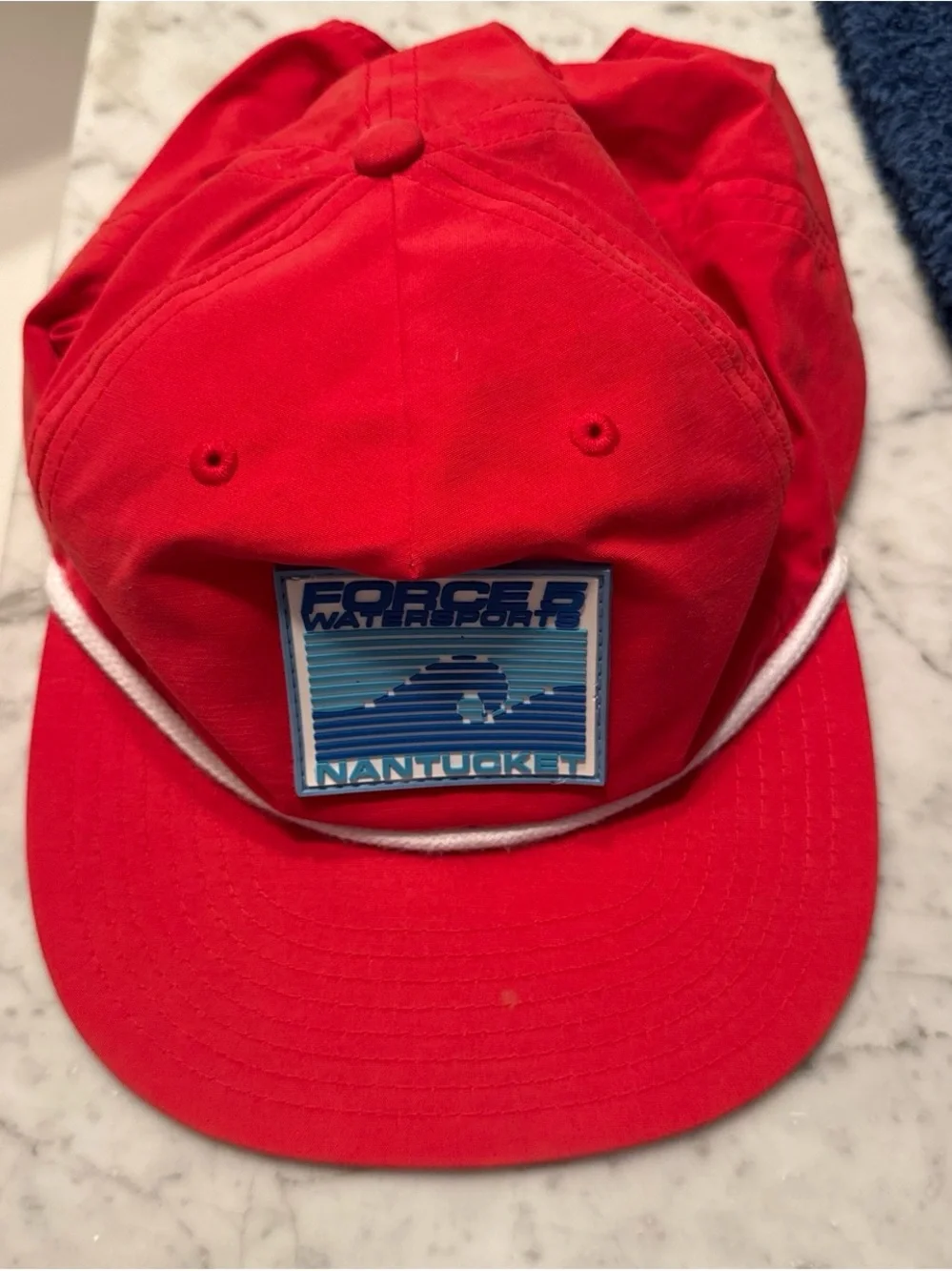 Champion Red Nantucket Patch Rope-Trim Cap